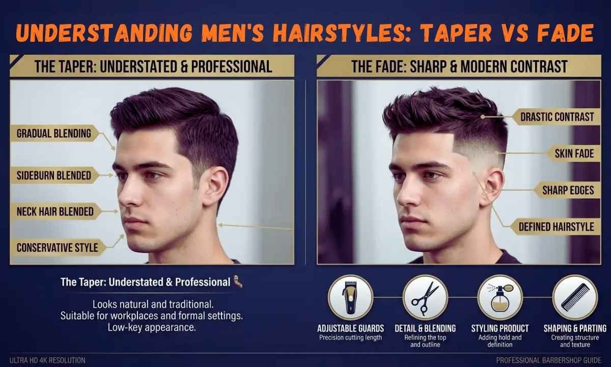 Taper and Fade Difference